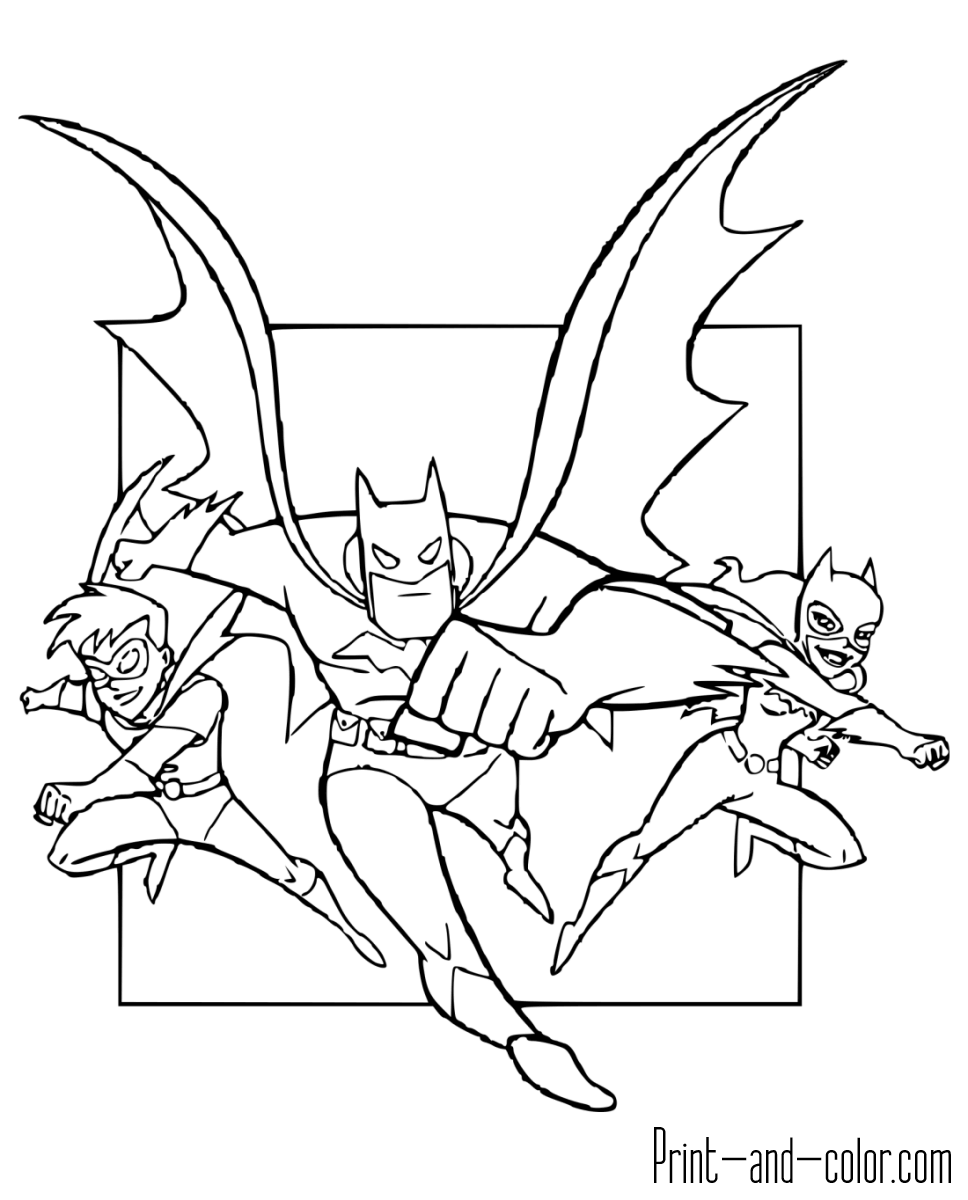 Batman coloring pages print and color