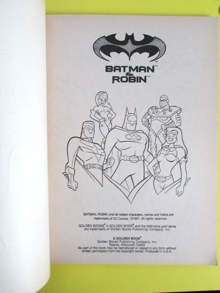 Batman robin guardians of gotham city coloring book