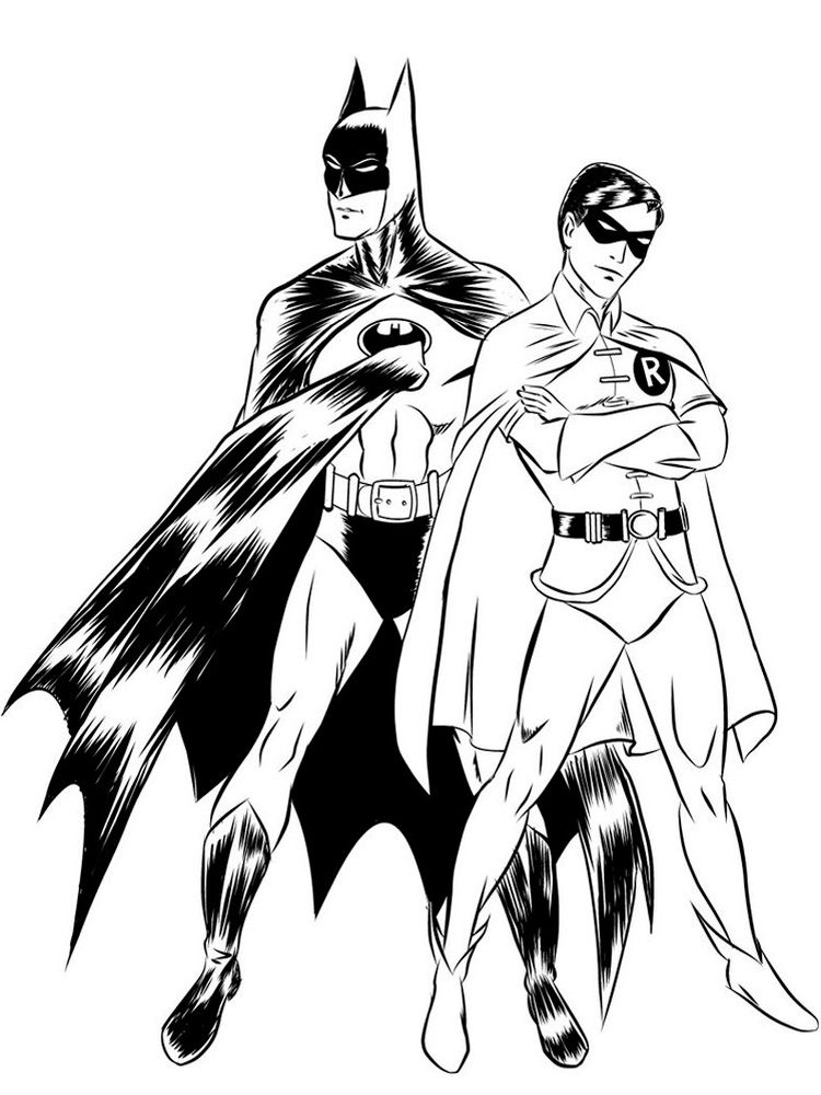 Batman and robin coloring pages coloring pages coloring pages for boys kids christmas coloring pages