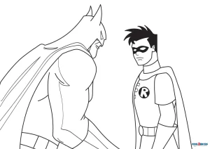 Free printable batman and robin coloring pages for kids