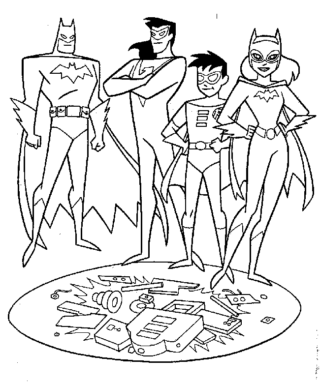 Coloring pages batman and robin coloring page