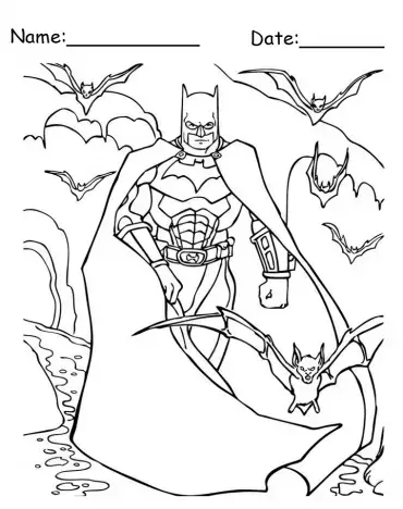 Batman and robin printable coloring pages