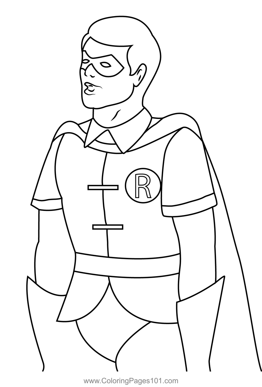 Robin coloring page for kids