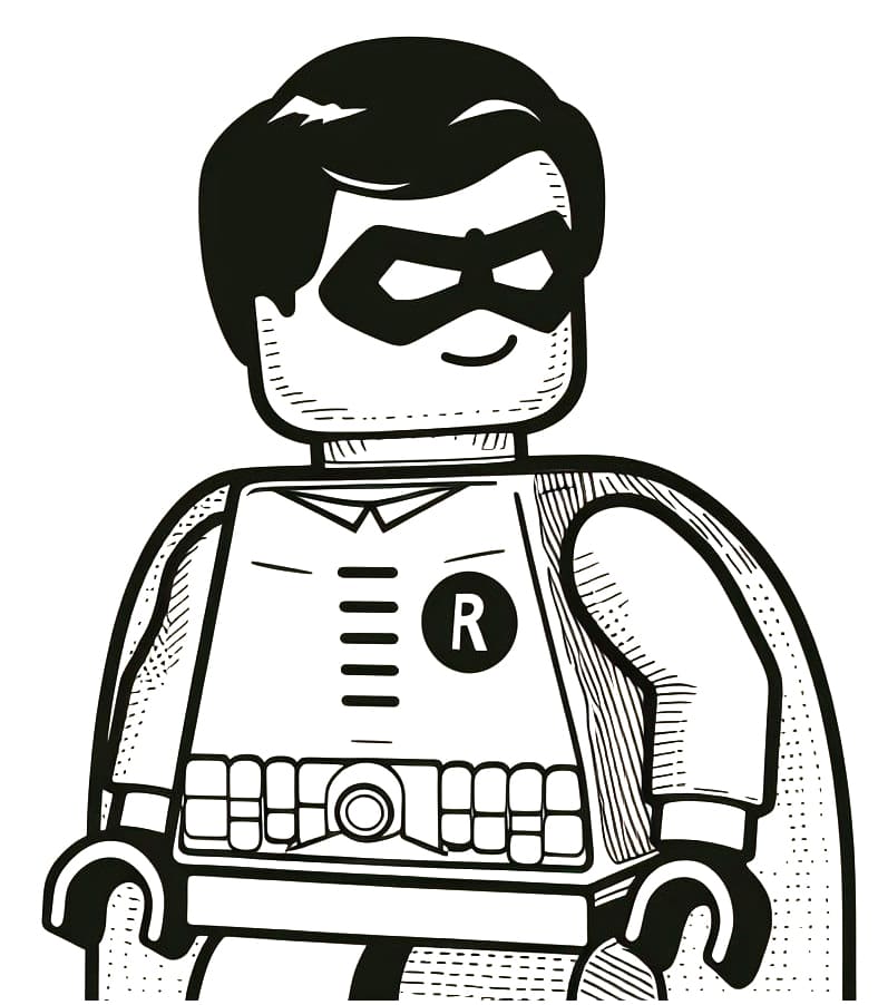 Lego robin coloring pages