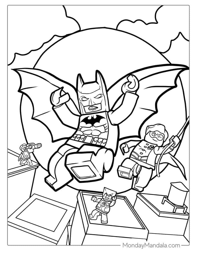 Batman coloring pages free pdf printables