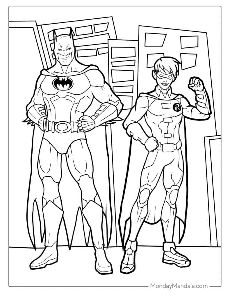 Batman coloring pages free pdf printables