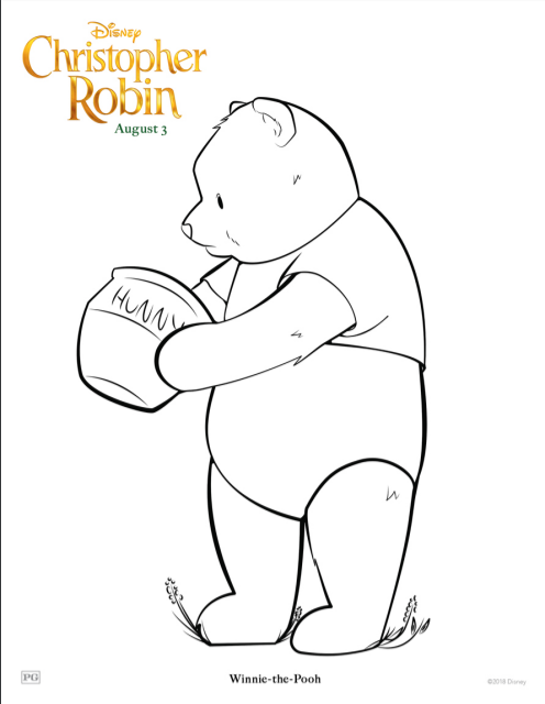 Christopher robin coloring pages and activity sheets