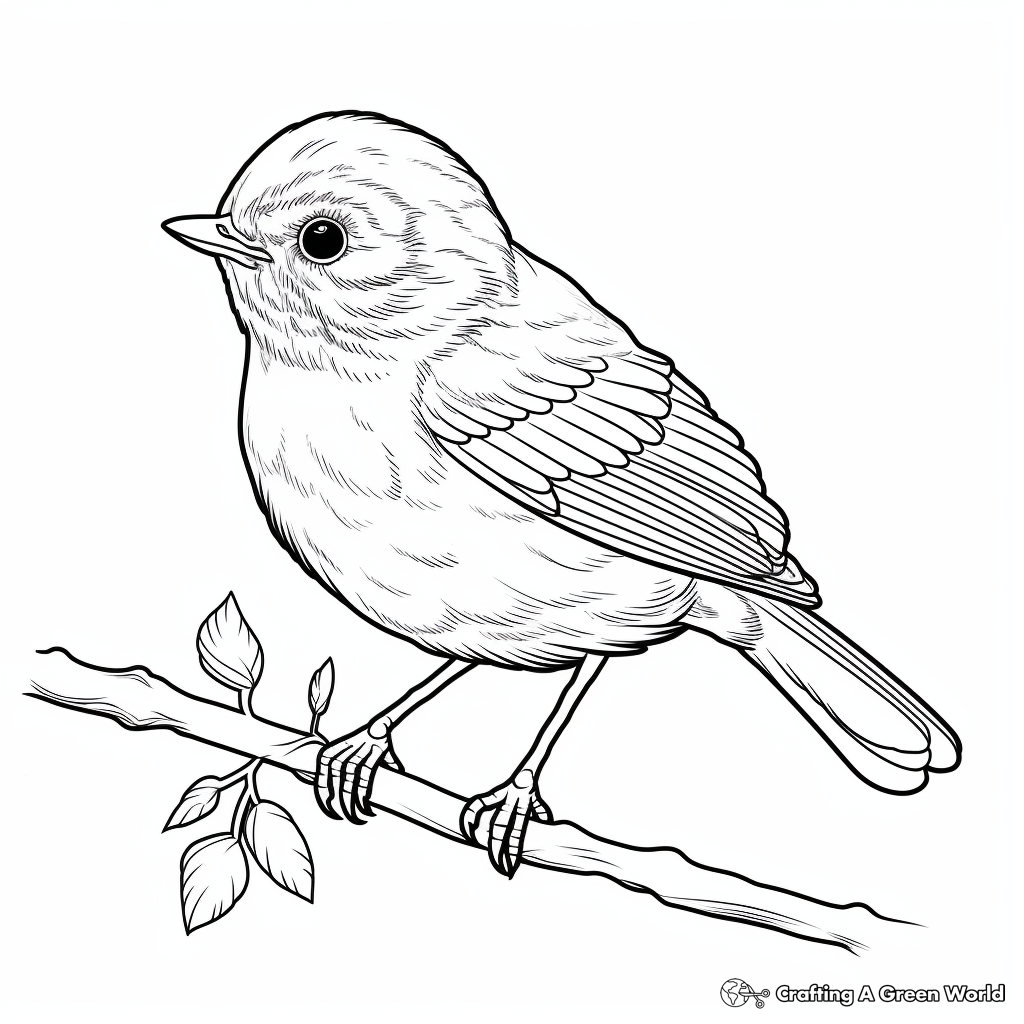 Robin coloring pages