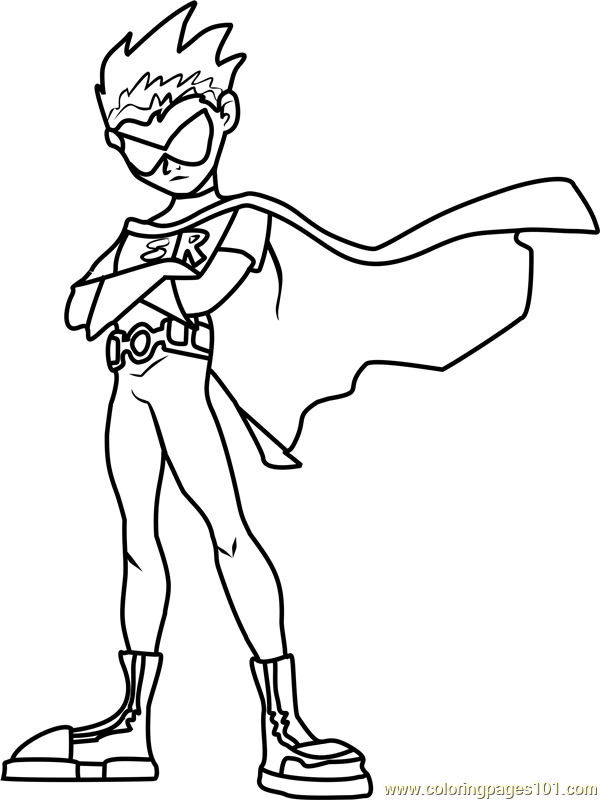 Robin coloring page for kids