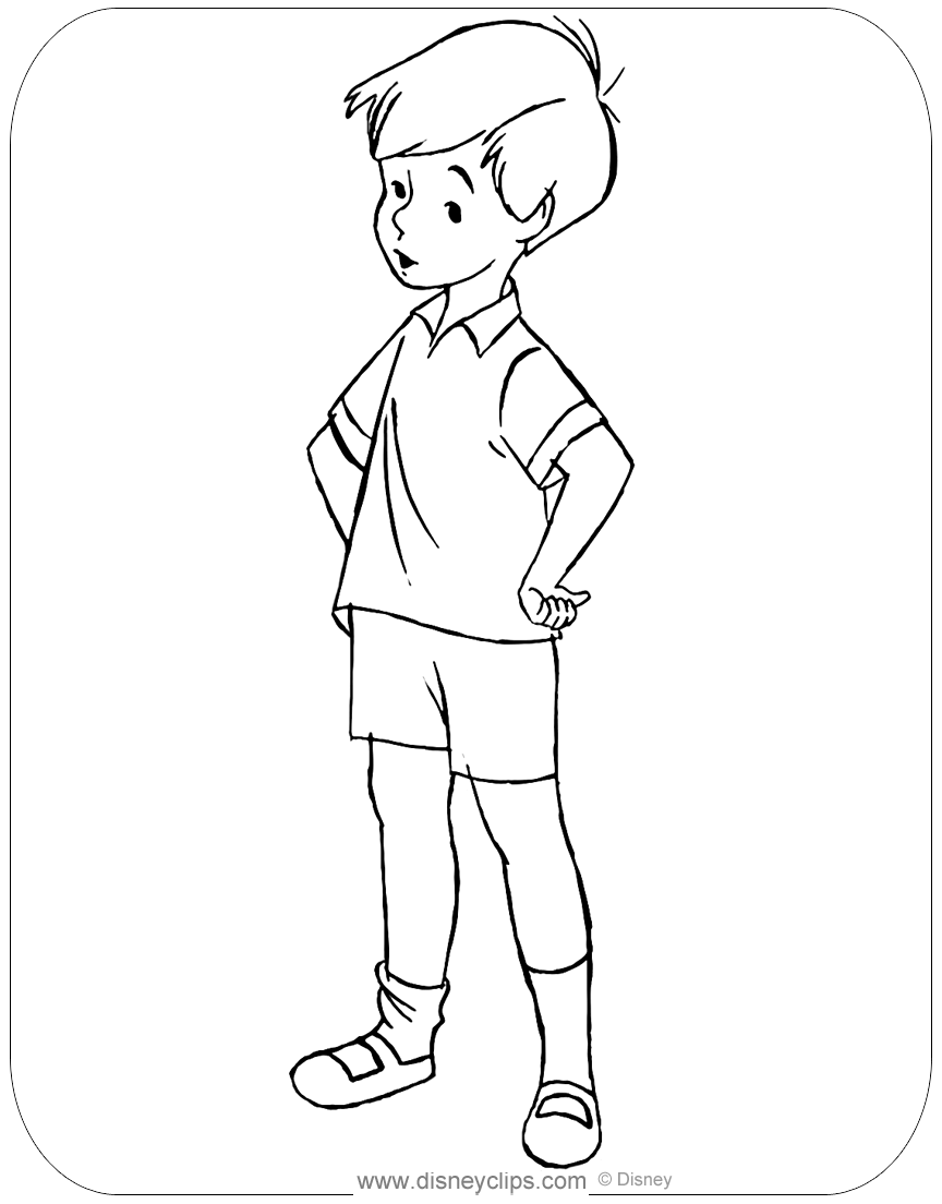 Christopher robin coloring pages