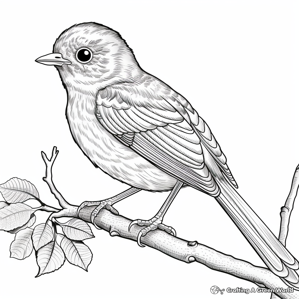 Robin coloring pages