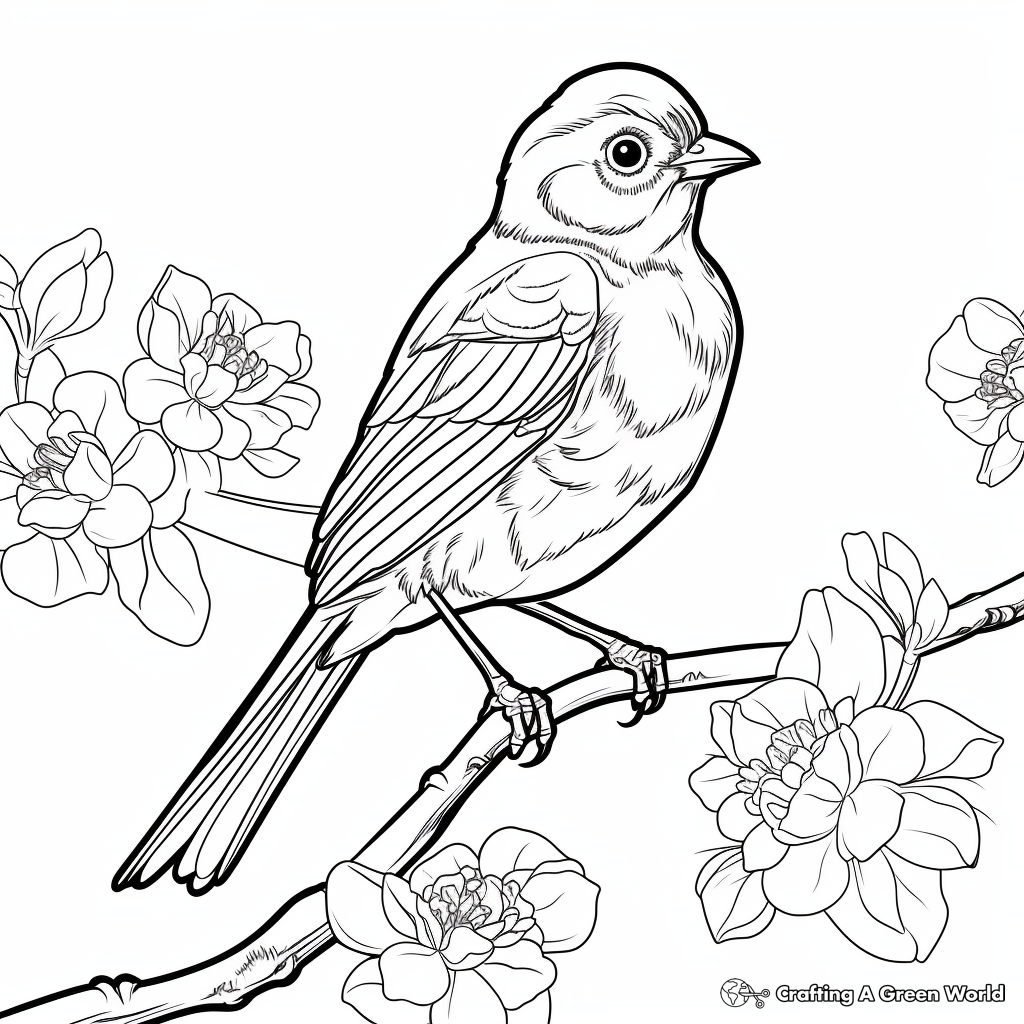 Robin coloring pages