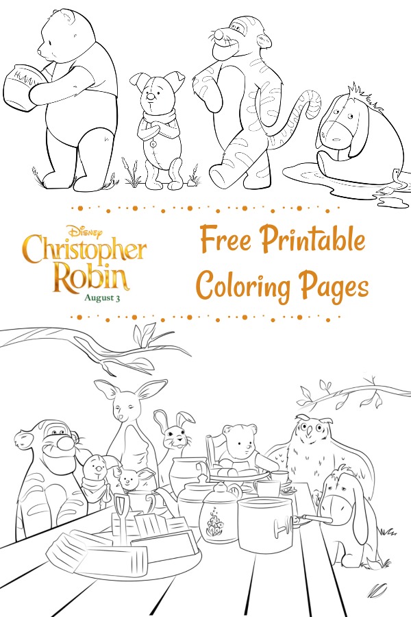 Free printable disney christopher robin coloring pages