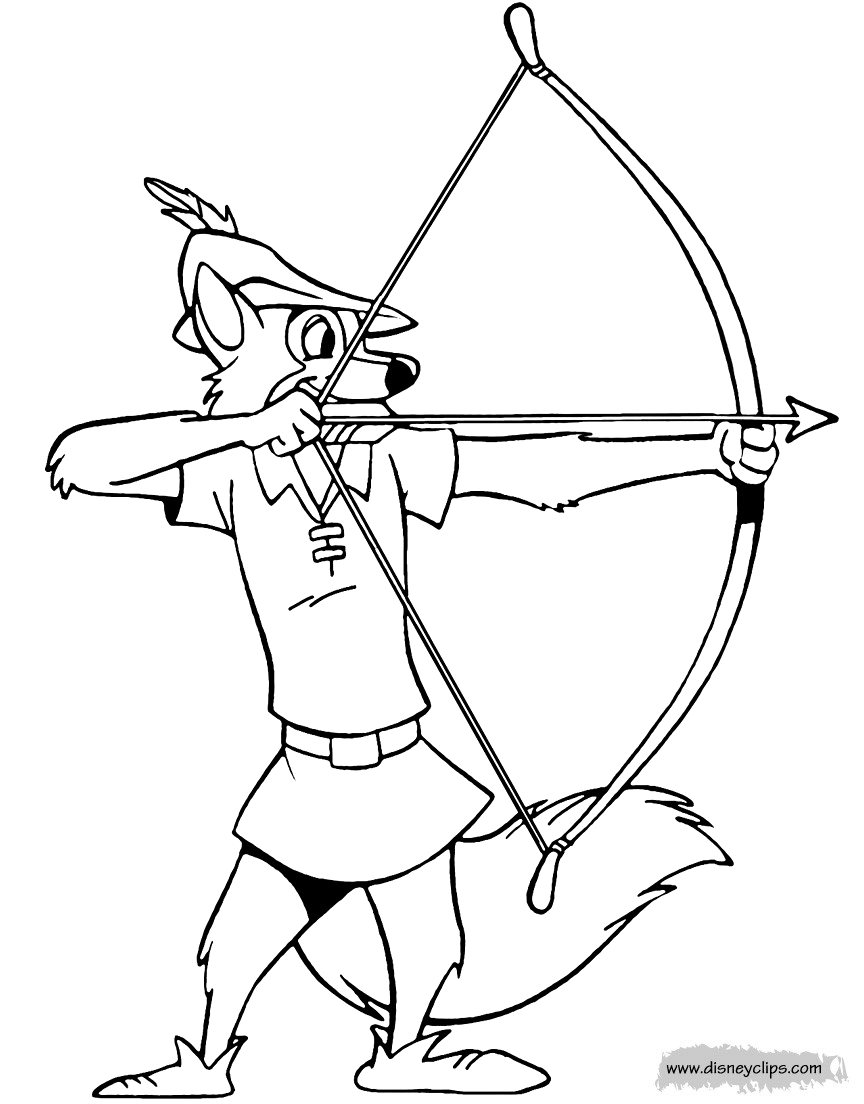 Disneys robin hood coloring pages