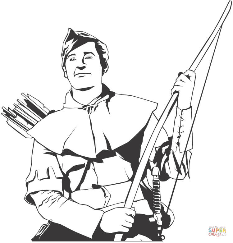 Robin hood coloring page free printable coloring pages