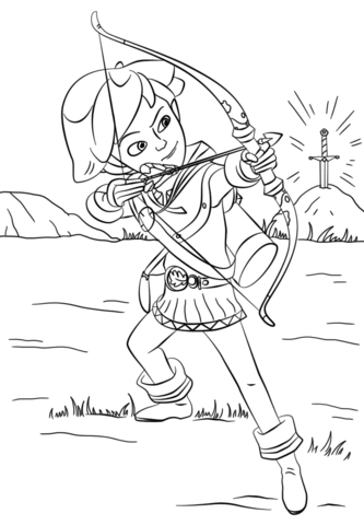 Robin hood from mischief in sherwood coloring page free printable coloring pages