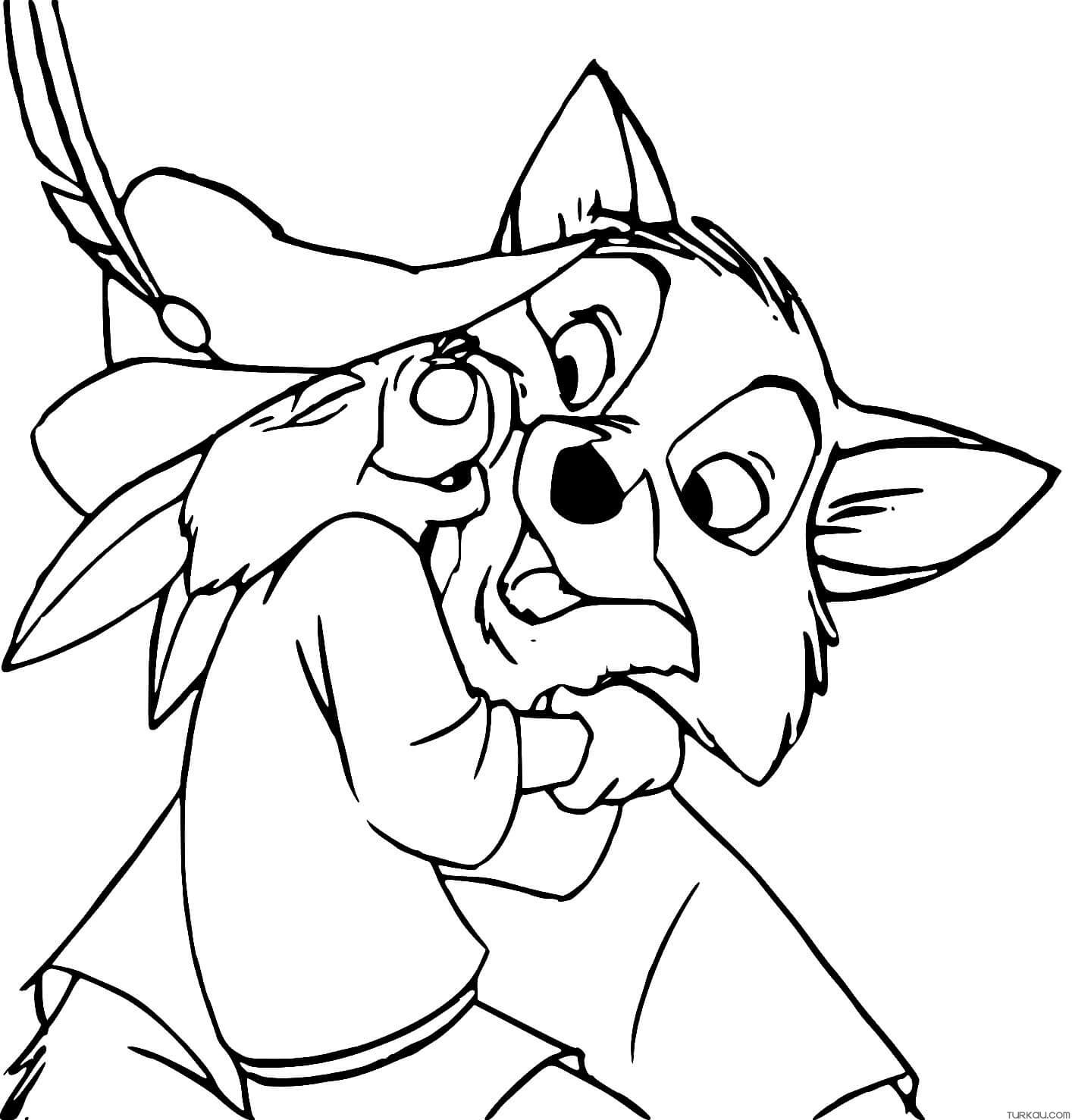 Disney robin hood coloring page