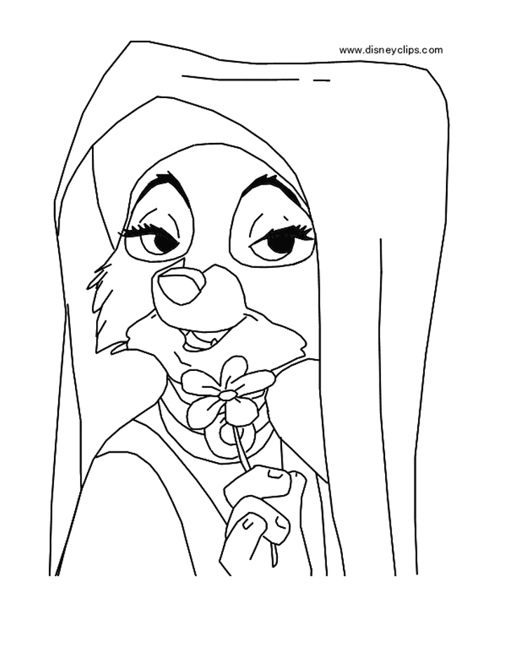 Disneys robin hood coloring pages