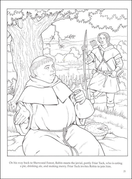 Story of robin hood coloring book â miller pads paper