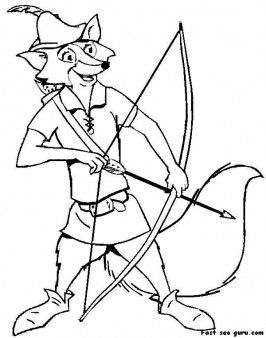 Printable heroes robin hood coloring pages