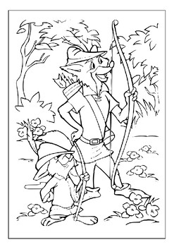 Disneys robin hood es alive printable coloring pages for disney fans