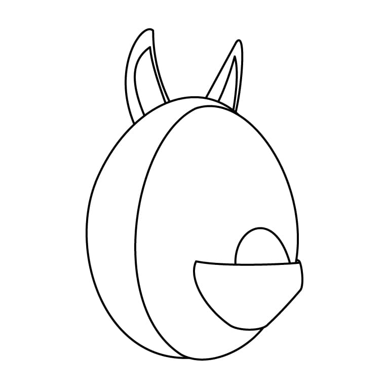 Adopt me aussie egg coloring page from roblox