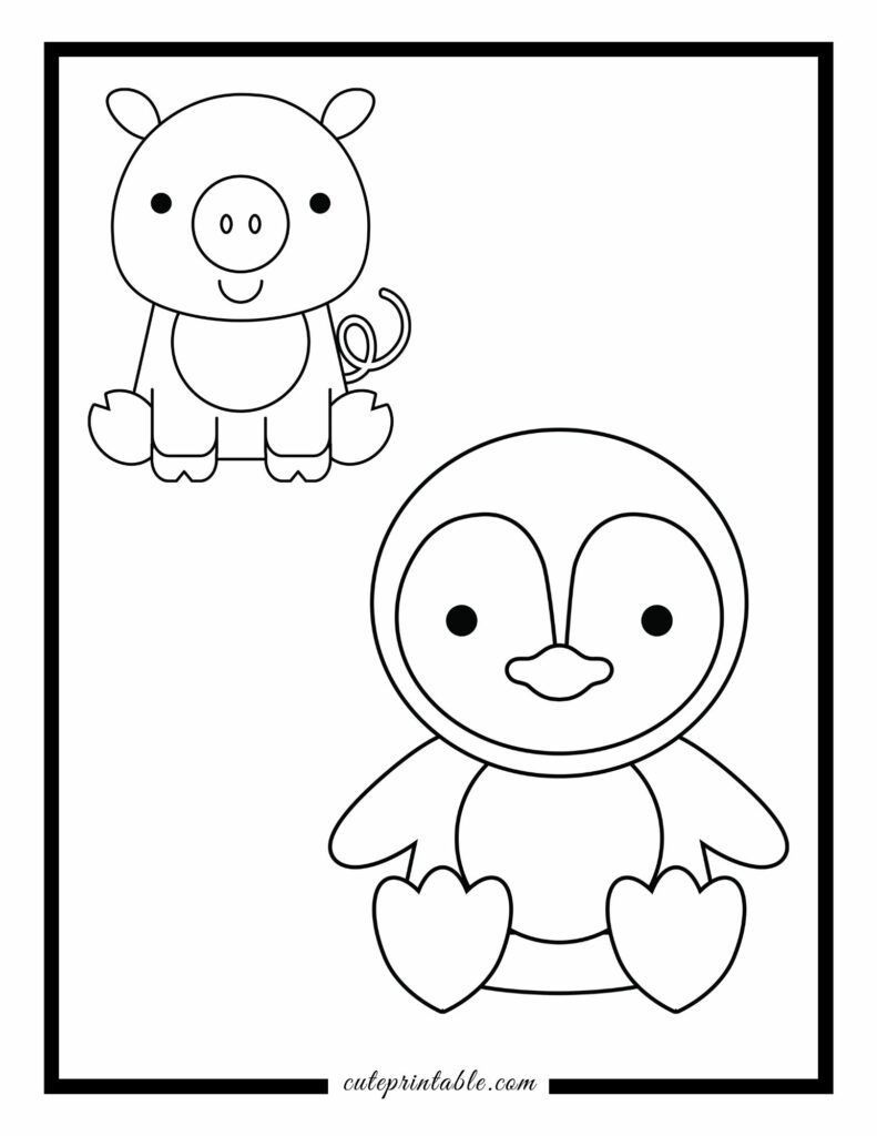 Woodland animal coloring pages for kids cute printable