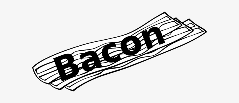 Bacon clipart black and white