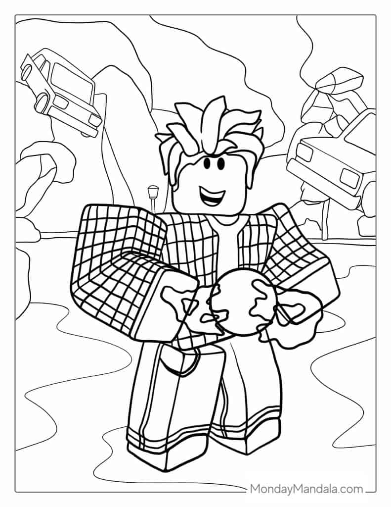 Roblox coloring pages free pdf printables