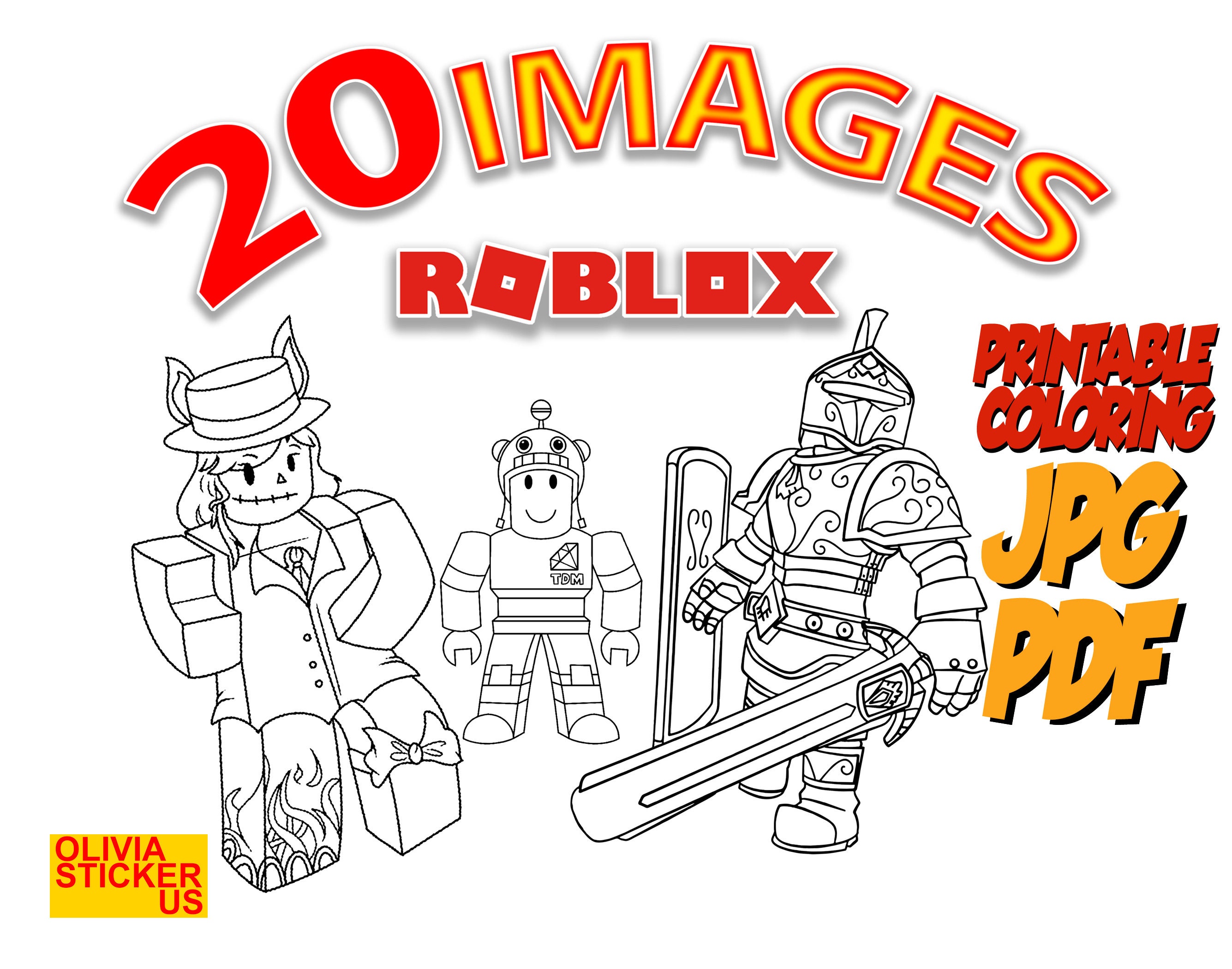 Roblox coloring pages