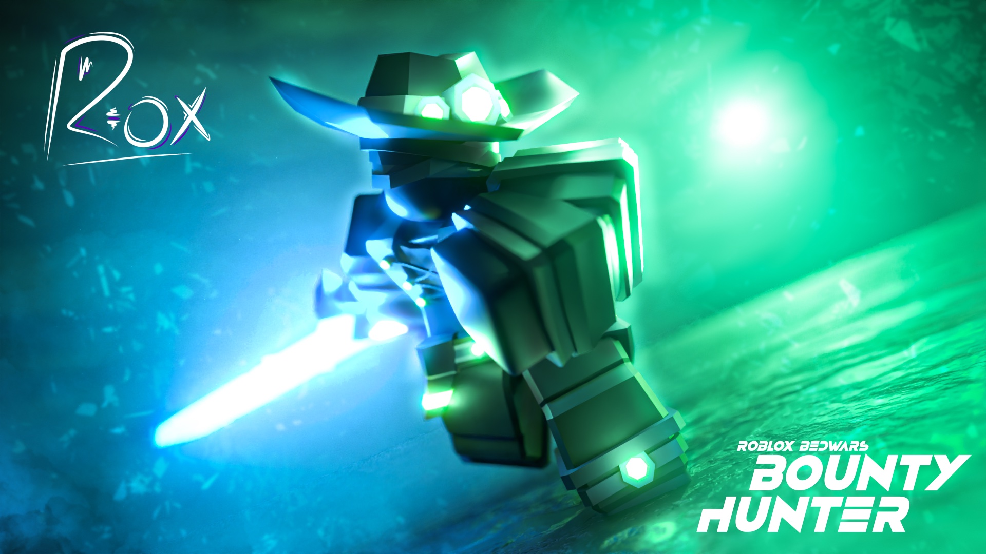 Ðroxx giveaway pinned ð on i couldnt resist making a bed wars fan art for the bounty hunter cuz it looks so coolll time taken hours cycles render