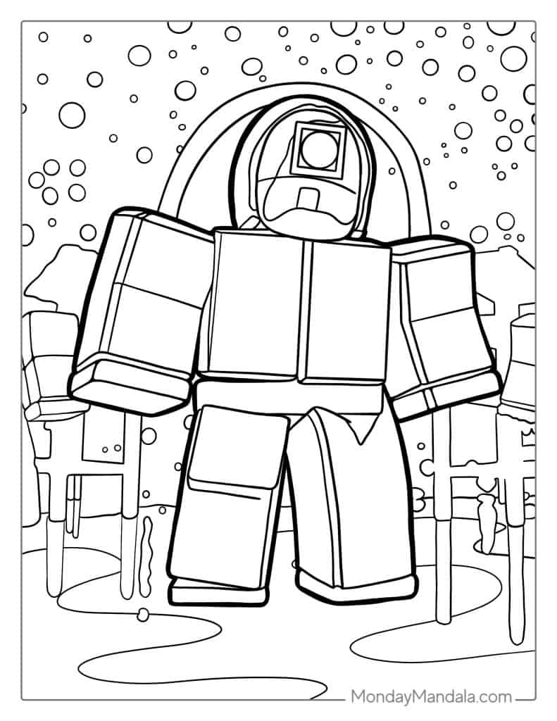 Roblox coloring pages free pdf printables