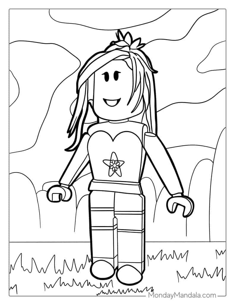 Roblox coloring pages free pdf printables