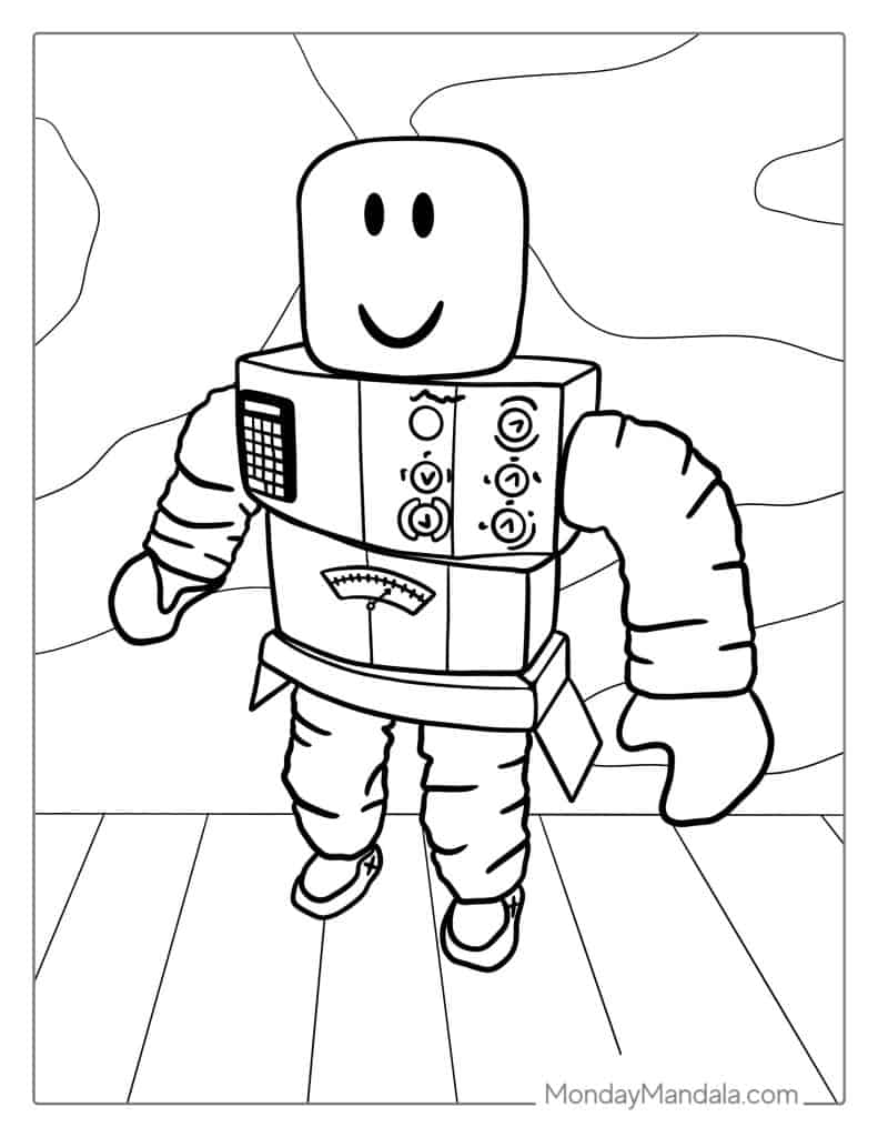 Roblox coloring pages free pdf printables