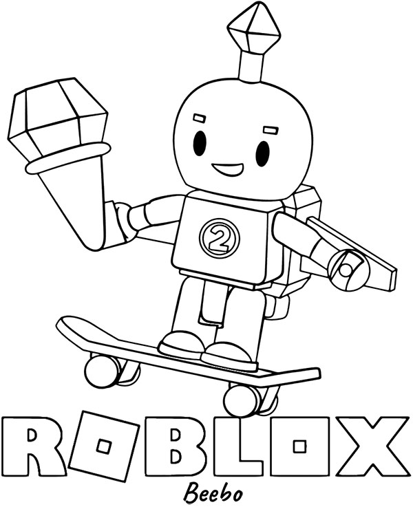 Roblox coloring page with beebo by topcoloringpages on