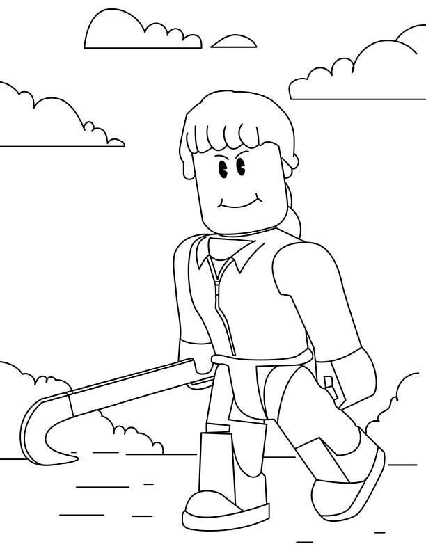 Free roblox coloring page rroblox