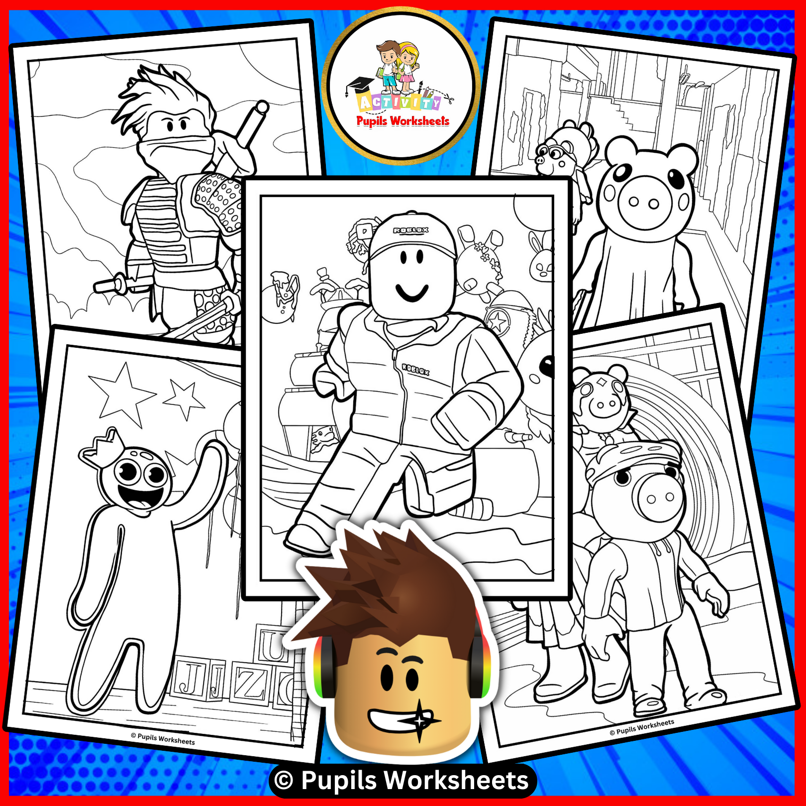 Roblox coloring pages for kids girls boys