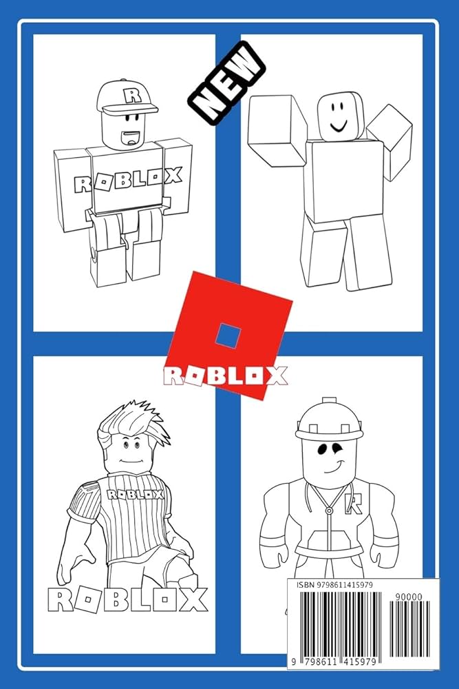 Roblox coloring book roblox coloring pages learn how to draw roblox characters step by step cute gift for kids for girls for teens and adults drawings characters skin weapons