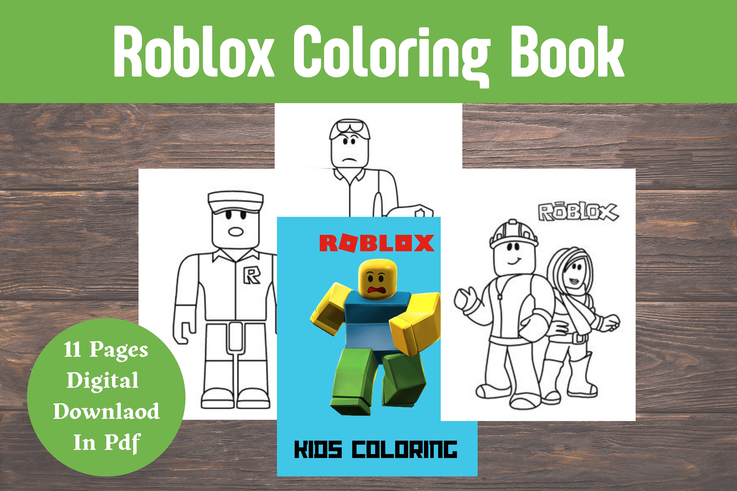 Roblox coloring book for kids over unique pages featuring your favorite roblox download now