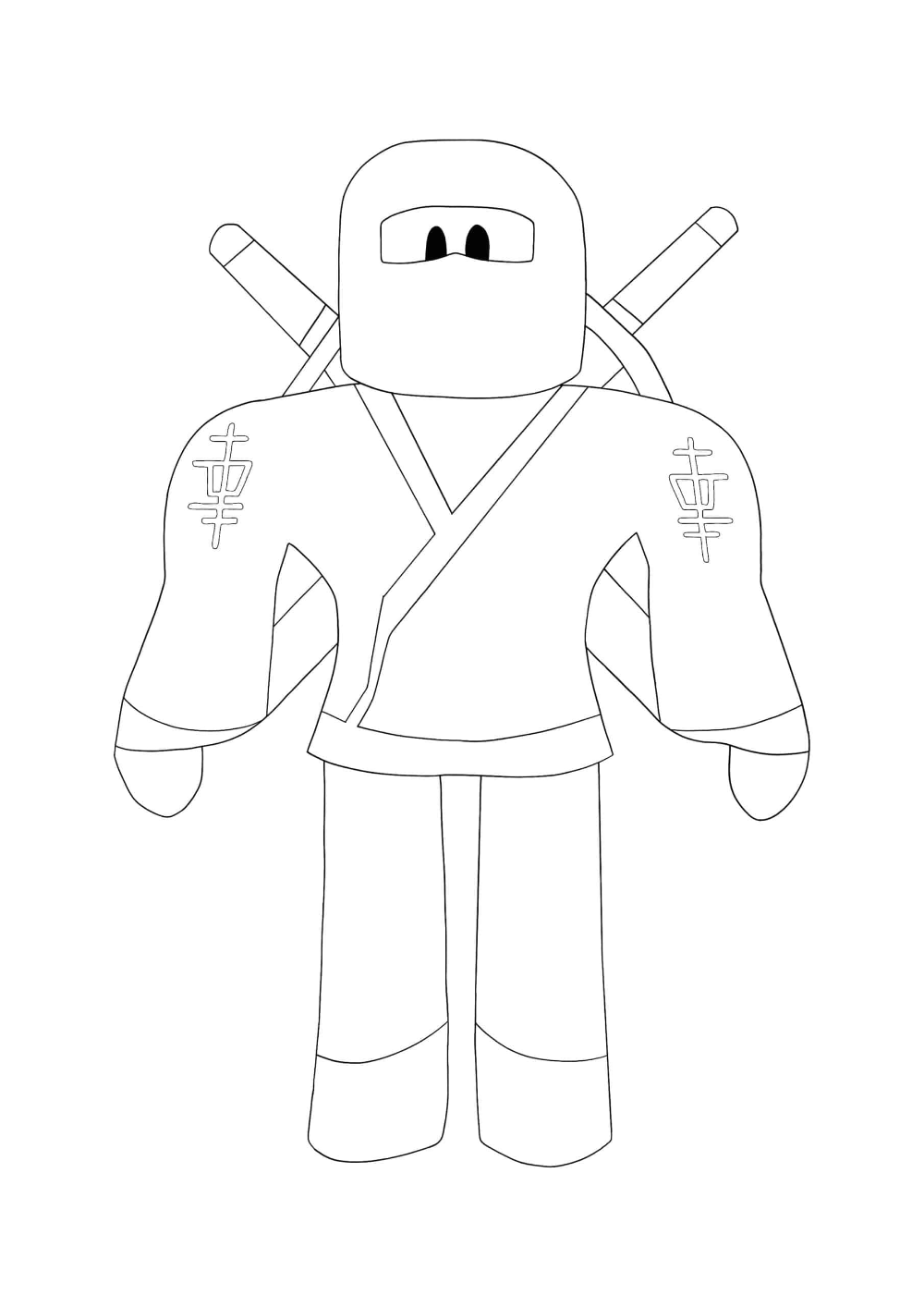 Roblox ninja coloring pages