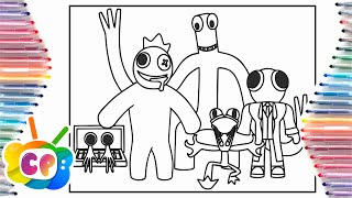 Rainbow friends roblox coloring pages