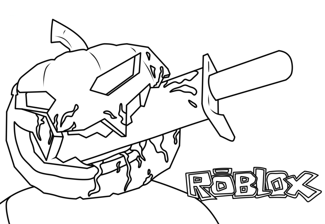 Roblox for halloween coloring page beautiful drawing