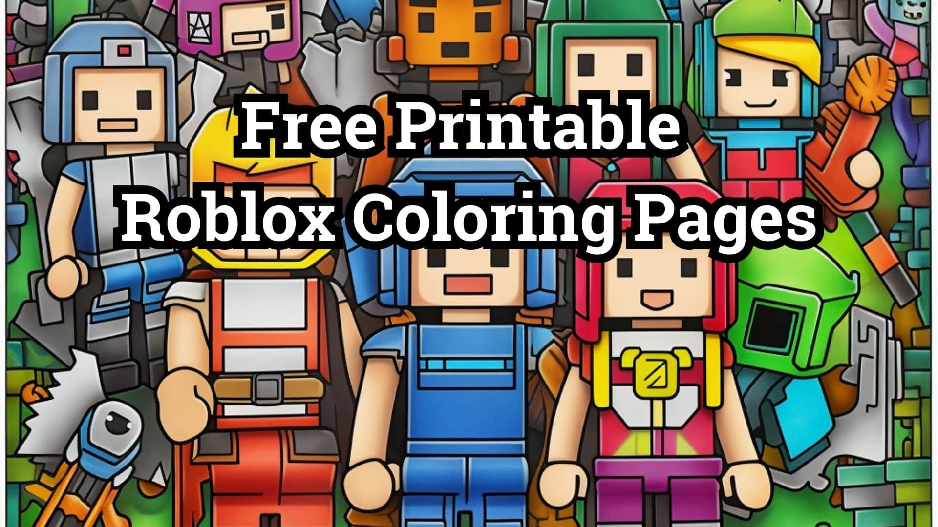 Free printable roblox coloring pages list