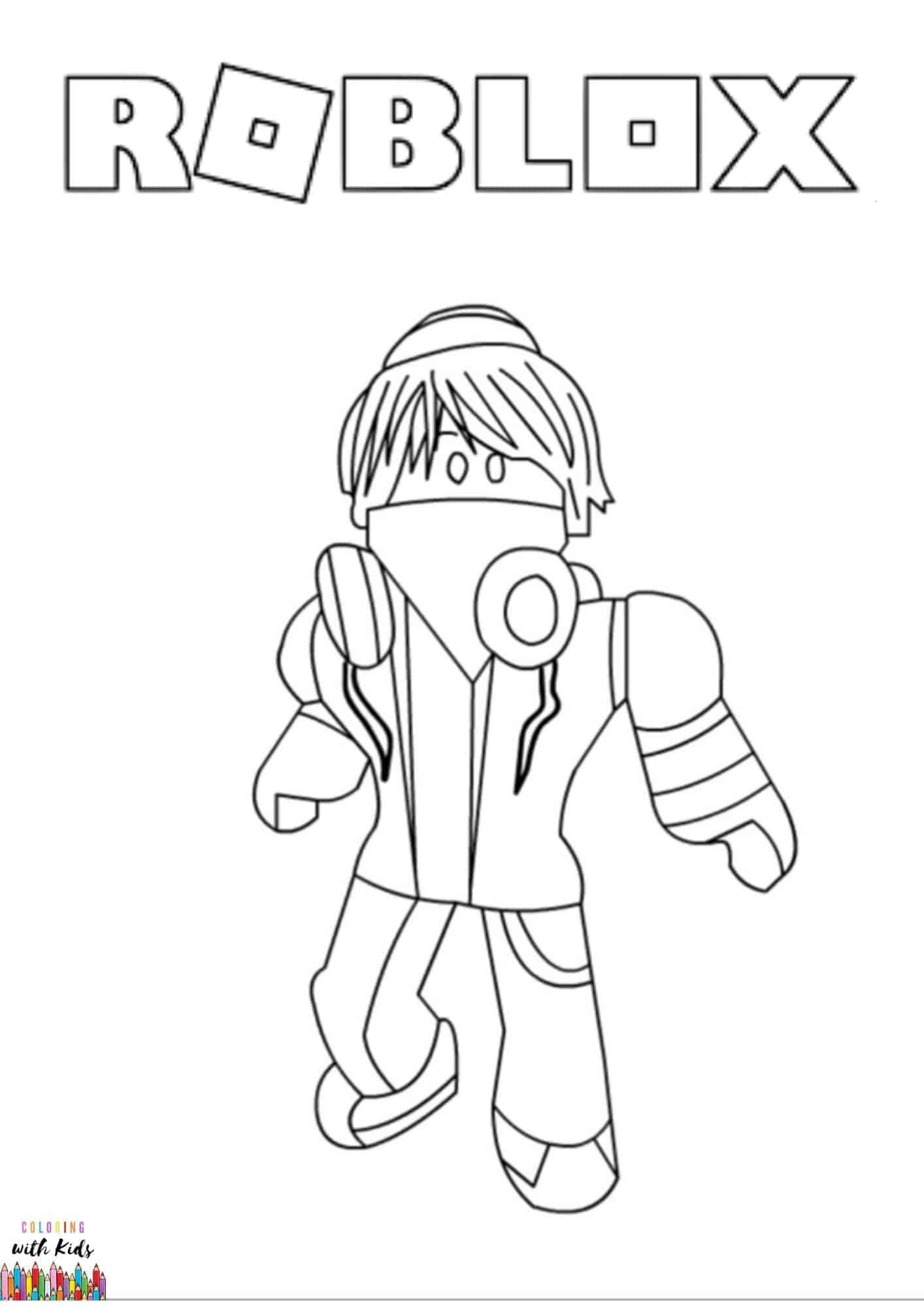 Roblox avatar coloring page