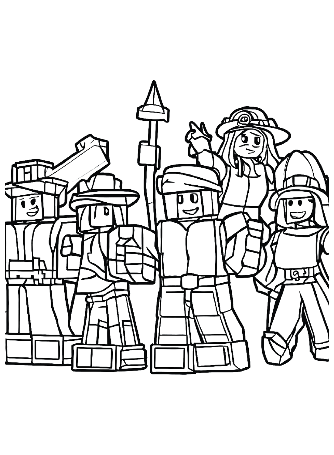 Roblox character coloring pages