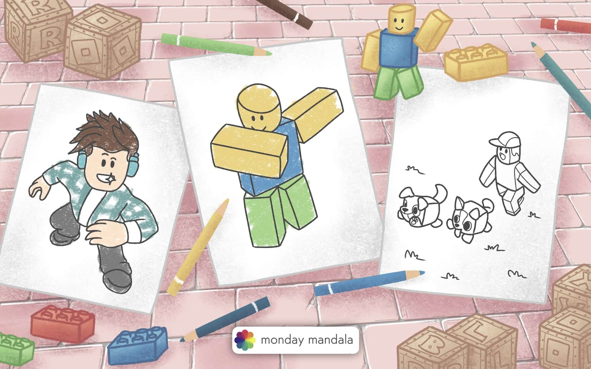 Roblox coloring pages free pdf printables