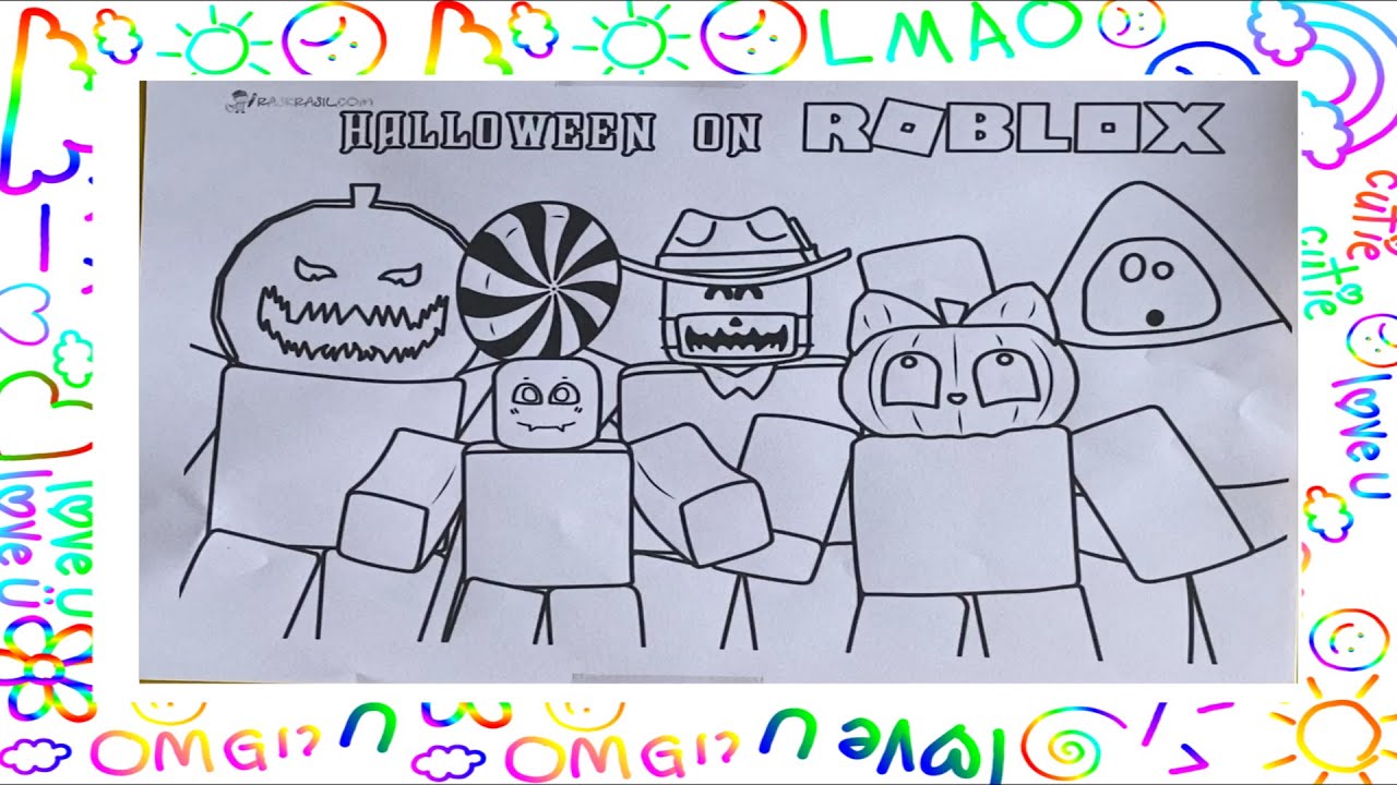 Halloween on game roblox coloring