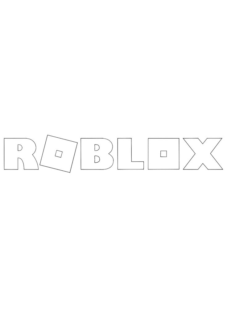 Roblox logo coloring pages