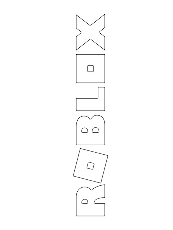 Roblox logo coloring page