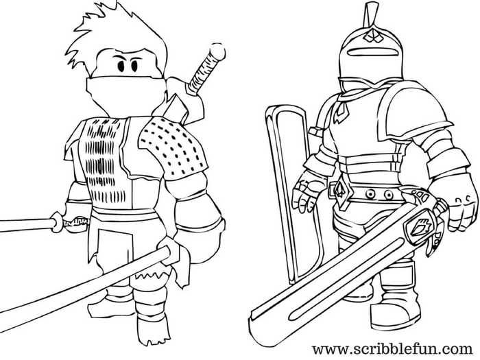 Printable roblox coloring pages pdf free